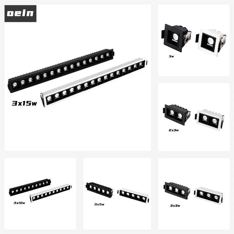 Downlight Ceiling Lights Dimmable Recessed Strip 3W 6W 9W 15W 30W 45W COB Led Spot AC110V-220V LED Strip lamp Indoor Lighting
Downlight Ceiling Lights Dimmable Recessed Strip 3W 6W 9W 15W 30W 45W COB Led Spot AC110V-220V LED Strip lamp Indoor Lighting