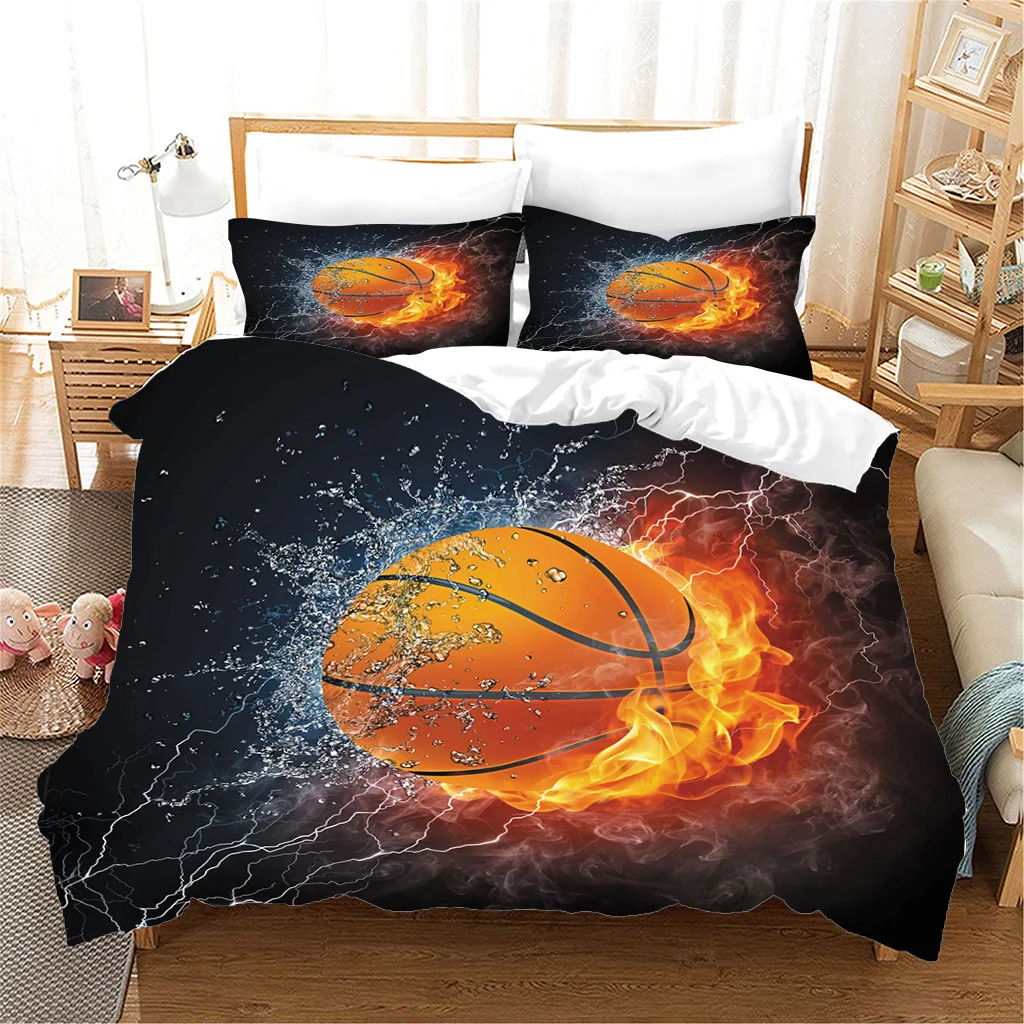 Basketball Style Duvet Cover Polyester Fabric Soft Bedspreads on the Bed Queen King Size Bedding Set Quilt Cover With Pillowcase
Basketball Style Duvet Cover Polyester Fabric Soft Bedspreads on the Bed Queen King Size Bedding Set Quilt Cover With Pillowcase