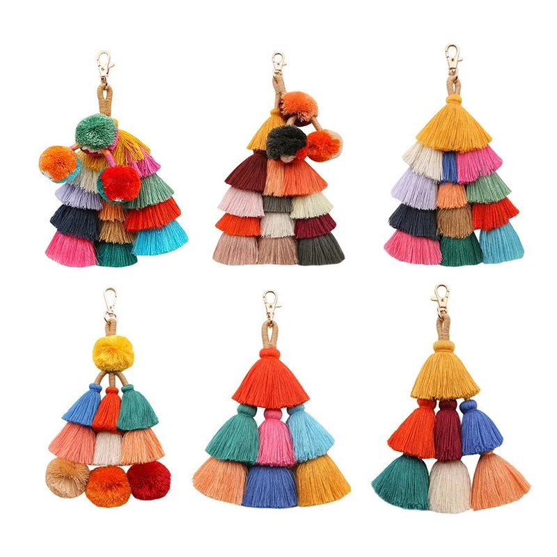 Bohemian Keychain Tassel Knitting Pendant Bag Accessories Charm For Handbags Ethnic Style Silver Metal Key Buckle 2023 New
Bohemian Keychain Tassel Knitting Pendant Bag Accessories Charm For Handbags Ethnic Style Silver Metal Key Buckle 2023 New
