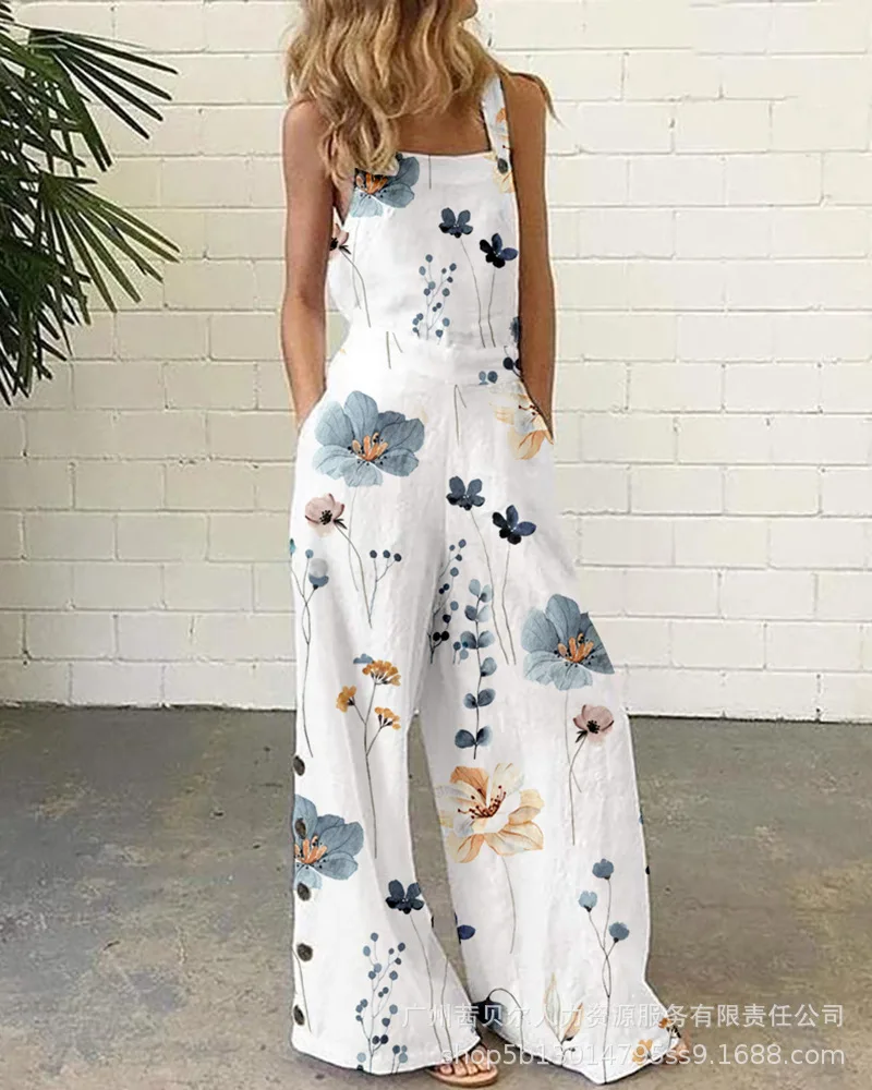 Комбинезон женский с широкими штанинами, комбинезон с цветочным принтом, без рукавов, с завышенной талией, на бретелях, весна-лето
Комбинезон женский с широкими штанинами, комбинезон с цветочным принтом, без рукавов, с завышенной талией, на бретелях, весна-лето