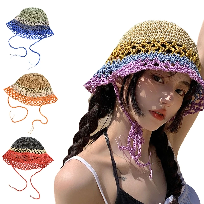 Skin-friendly Wide Brim Bucket Hat Crochet Color Matching Crochet Fisherman Hats
Skin-friendly Wide Brim Bucket Hat Crochet Color Matching Crochet Fisherman Hats
