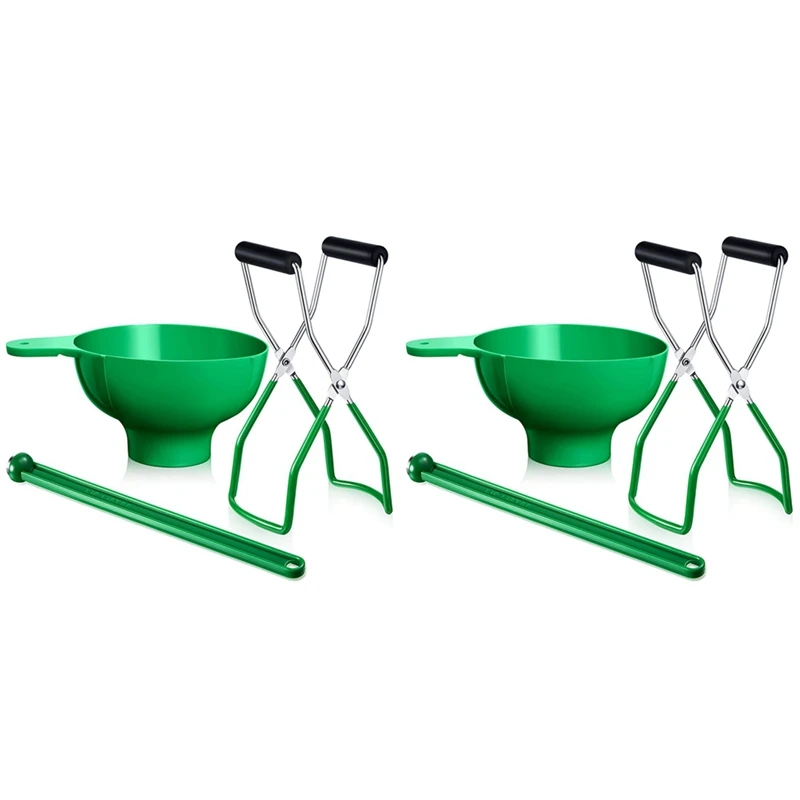 2X Canning Kit Jar Lifter Wide Mouth Canning Funnel Lid Wand For Canning Jars Anti-Scald Kitchen Tools(3Pcs,Green)
2X Canning Kit Jar Lifter Wide Mouth Canning Funnel Lid Wand For Canning Jars Anti-Scald Kitchen Tools(3Pcs,Green)
