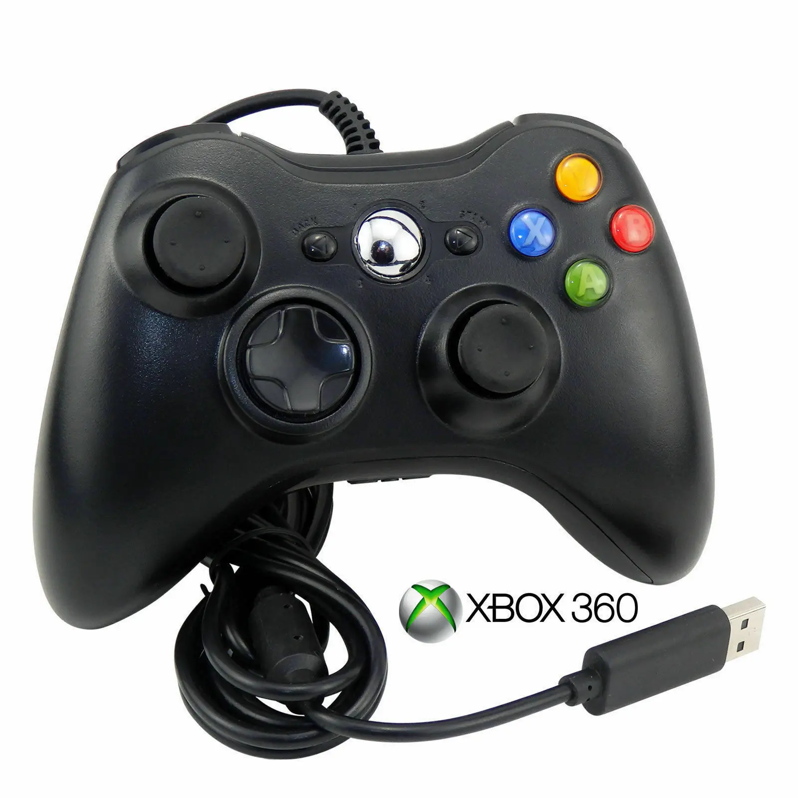 

Black Xbox 360 Controller USB Wired Game Pad For Microsoft Xbox 360 UK FAST POST
