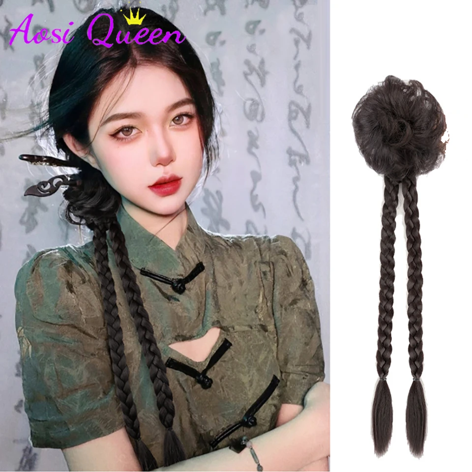AS Wig Ponytail New Chinese Style Hair Braid Antique Hair Letting Nature Fried Dough Twists Long Braid Boxing Braid Wig
AS Wig Ponytail New Chinese Style Hair Braid Antique Hair Letting Nature Fried Dough Twists Long Braid Boxing Braid Wig