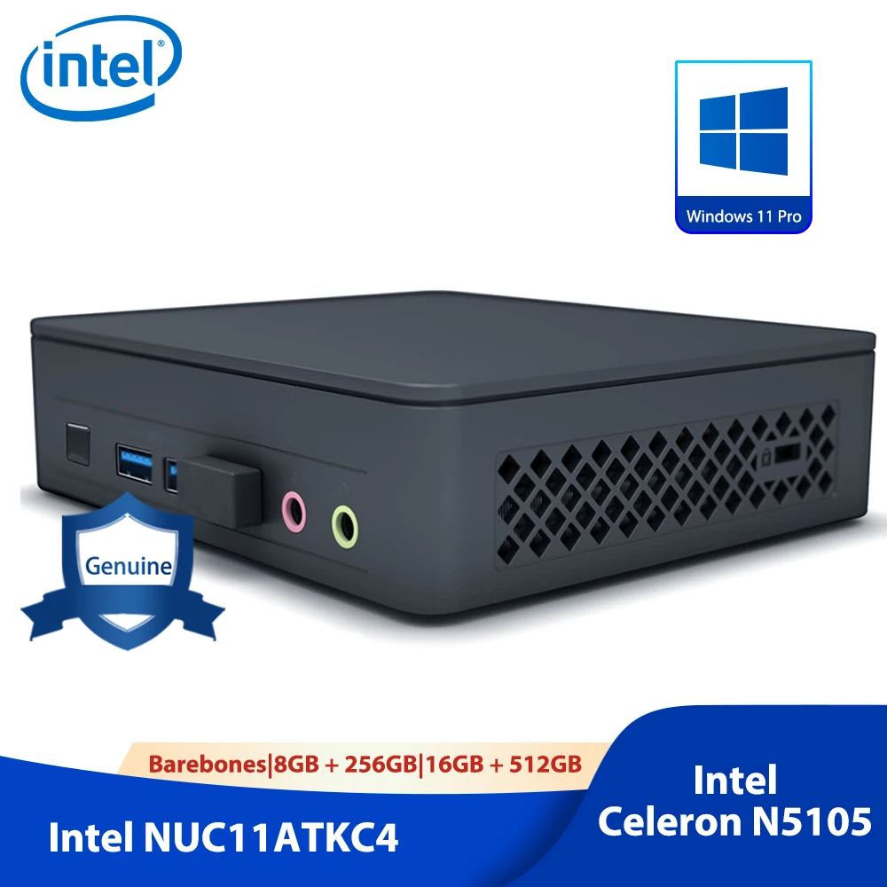 

Мини-ПК Intel NUC 11, NUC11ATKC4, Atlas Canyon Celeron N5105 (до 2,90 ГГц), Win11 Pro UHD Graphics Bluetooth v5.1 Dual DDR4