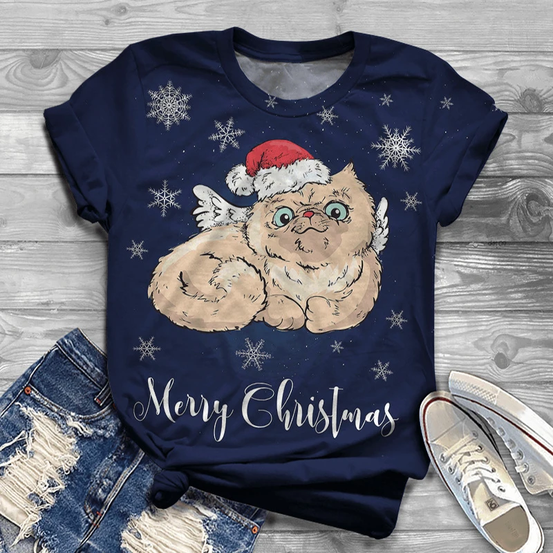 Summer Women Cute Cat 3D Printed Harajuku Clothing Lady O-Neck Short Sleeve Lovely Animal Fashion Clothes Tee Top Tshirt
Summer Women Cute Cat 3D Printed Harajuku Clothing Lady O-Neck Short Sleeve Lovely Animal Fashion Clothes Tee Top Tshirt