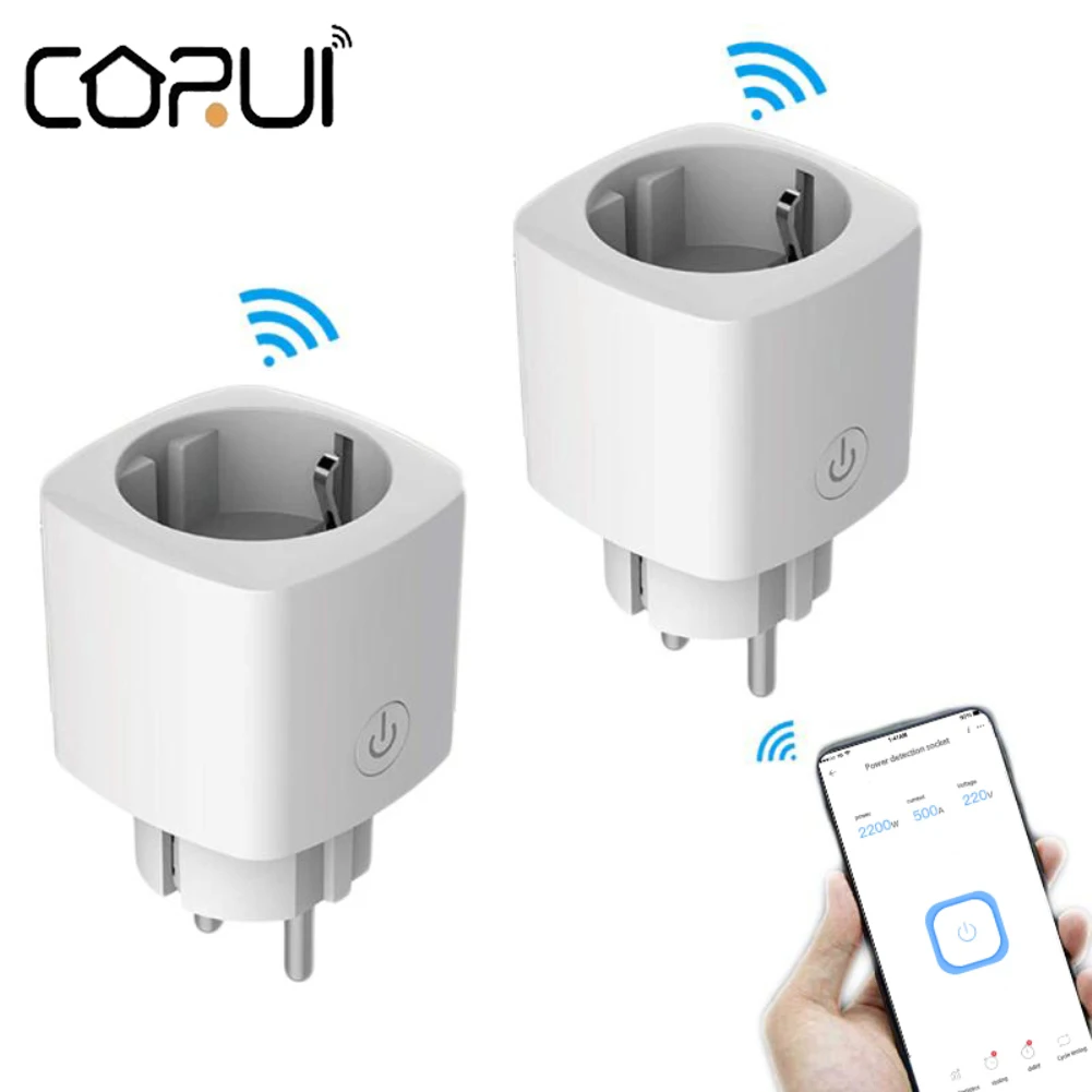 CORUI 16A EU Plug EWelink Bluetooth-compatible WIFI Dual Mode Timer Socket Fire Retardant Power Monitor Ladron Enchufe Europeo
CORUI 16A EU Plug EWelink Bluetooth-compatible WIFI Dual Mode Timer Socket Fire Retardant Power Monitor Ladron Enchufe Europeo