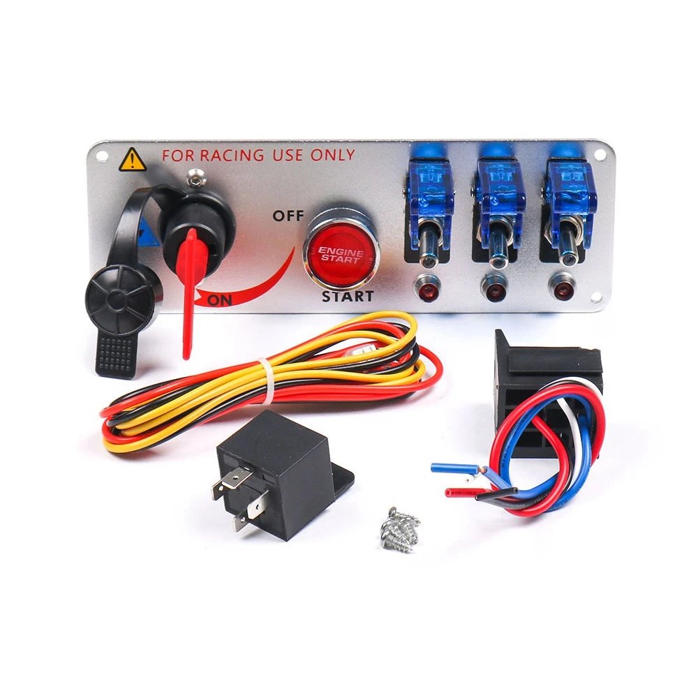 12V Racing Car Ignition Engine Start On/Off Push Toggle Switch Panel 5 in 1 Toggle Switches for Sport Competitive Truck
12V Racing Car Ignition Engine Start On/Off Push Toggle Switch Panel 5 in 1 Toggle Switches for Sport Competitive Truck