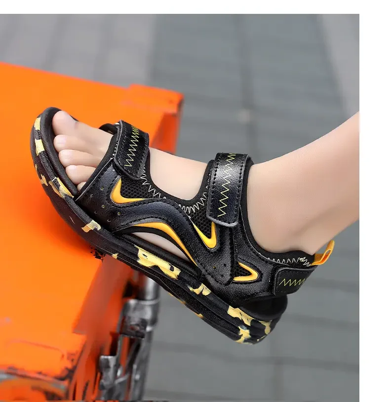Children's Summer Leather Sports Casual Sandals Boys Soft Bottom Non Slip Breathable Light Large Size Outdoor Beach Sandals
Children's Summer Leather Sports Casual Sandals Boys Soft Bottom Non Slip Breathable Light Large Size Outdoor Beach Sandals