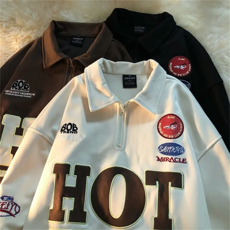 American Retro Niche High Street Polo Collar Top Female Summer Couple Loose Vintage National Tide Long-sleeved T-shirt
American Retro Niche High Street Polo Collar Top Female Summer Couple Loose Vintage National Tide Long-sleeved T-shirt