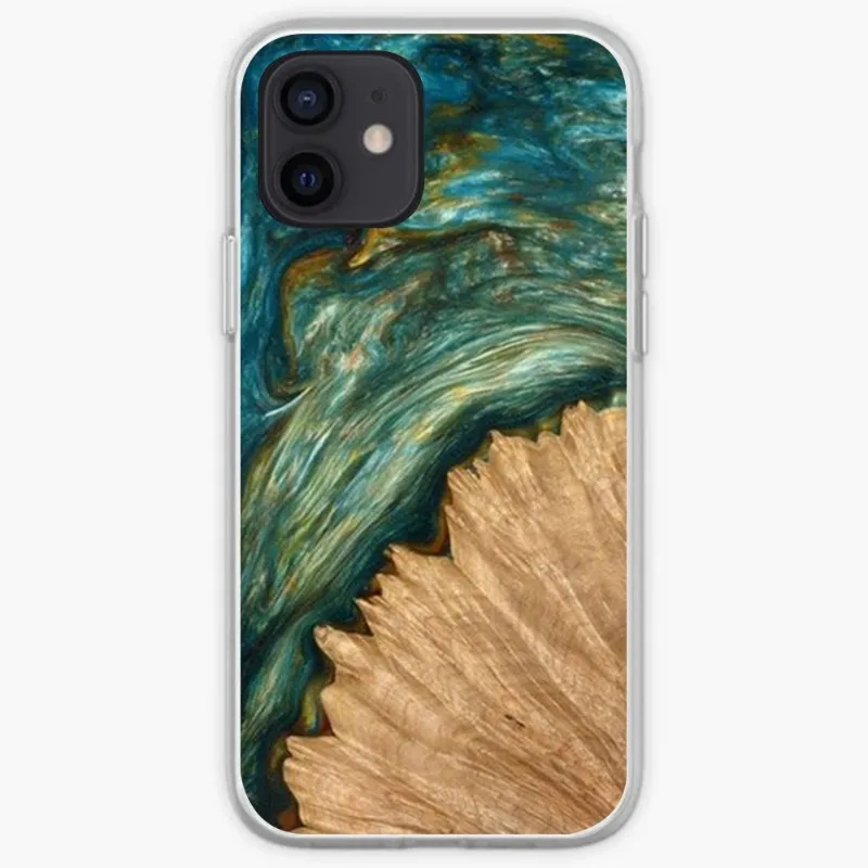Деревянный полимерный Оригинальный чехол для IPhone 13 12 11 XS X 8 7 6 Plus Mini Pro Max SE 2022