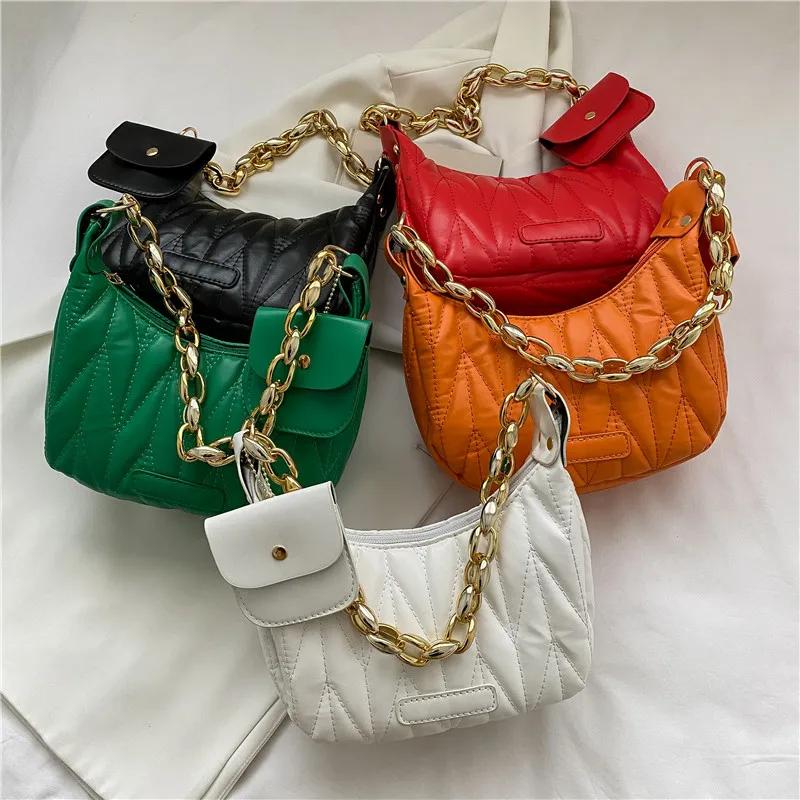 Women's Bag 2022 Summer Embroidered Line Soft PU Chain Hand Shoulder Bag Fashion Trend Dumpling Bag
Women's Bag 2022 Summer Embroidered Line Soft PU Chain Hand Shoulder Bag Fashion Trend Dumpling Bag