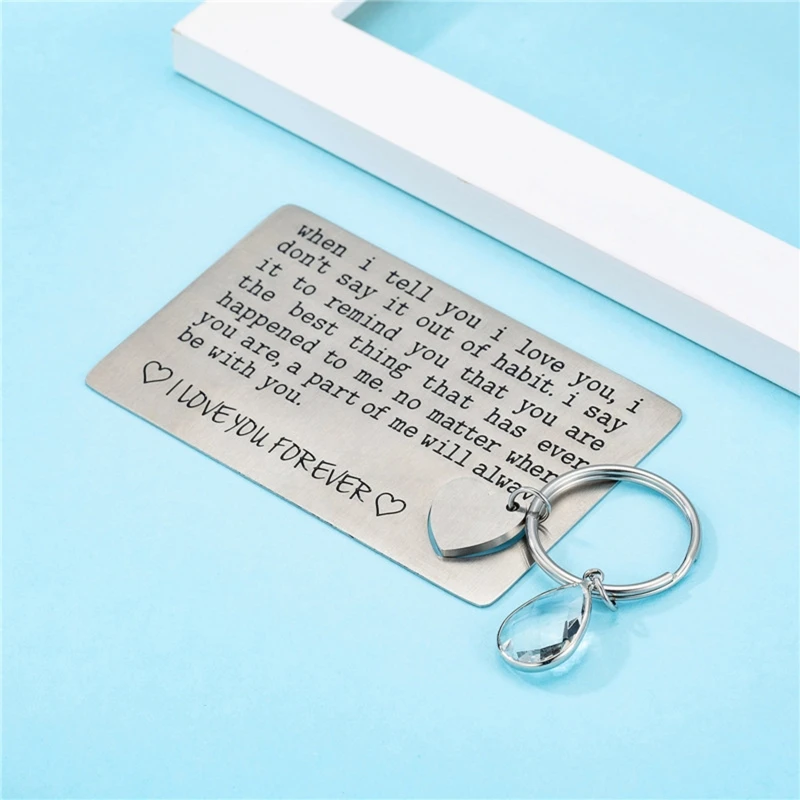 41XC 2Pcs Metal Wallet Insert Card with Keyring for Men Anniversary Wedding Gifts
41XC 2Pcs Metal Wallet Insert Card with Keyring for Men Anniversary Wedding Gifts