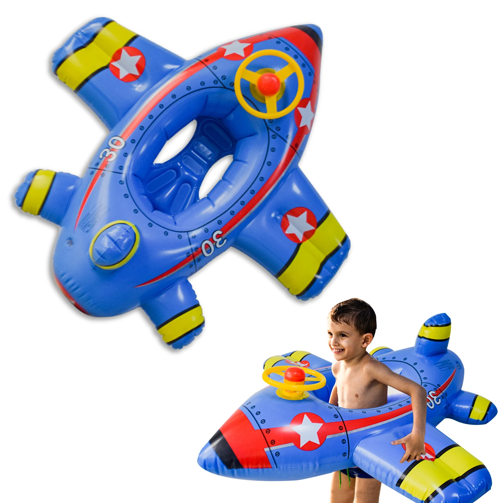 Airplane-Shaped Pool Floats Kids Inflatable Pool Toys Leak-Proof Pool Inflatables For Kids Pool Floatie With Wheel & Horn
Airplane-Shaped Pool Floats Kids Inflatable Pool Toys Leak-Proof Pool Inflatables For Kids Pool Floatie With Wheel & Horn