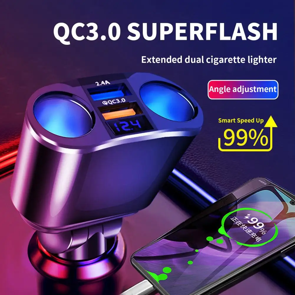 USB Charger Efficient Conversion Black Power Supply Digital Display Car Phone Charger Car Phone Charger for SUV
USB Charger Efficient Conversion Black Power Supply Digital Display Car Phone Charger Car Phone Charger for SUV