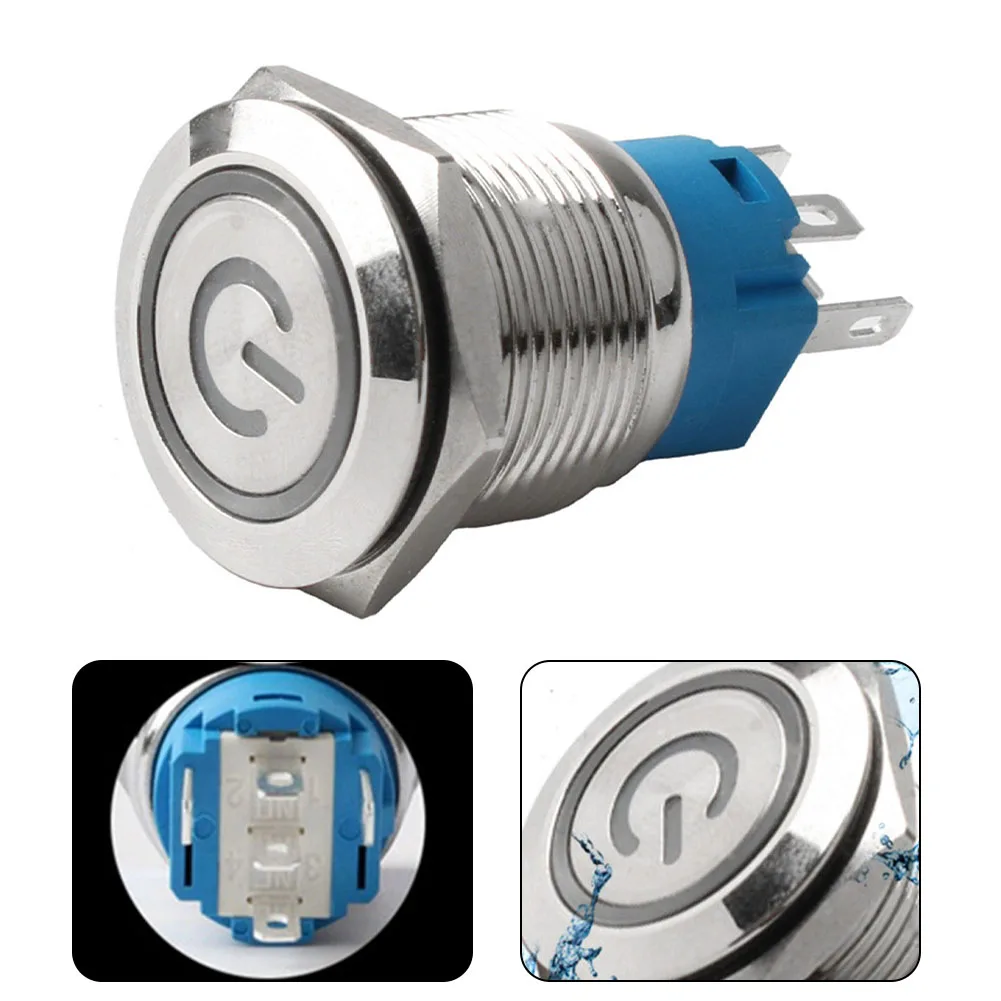 12V 19mm Metal Push Button Switch With Power LED High Flat Head Waterproof Momentary Reset Car Engine Doorbell PC Power Switch
12V 19mm Metal Push Button Switch With Power LED High Flat Head Waterproof Momentary Reset Car Engine Doorbell PC Power Switch