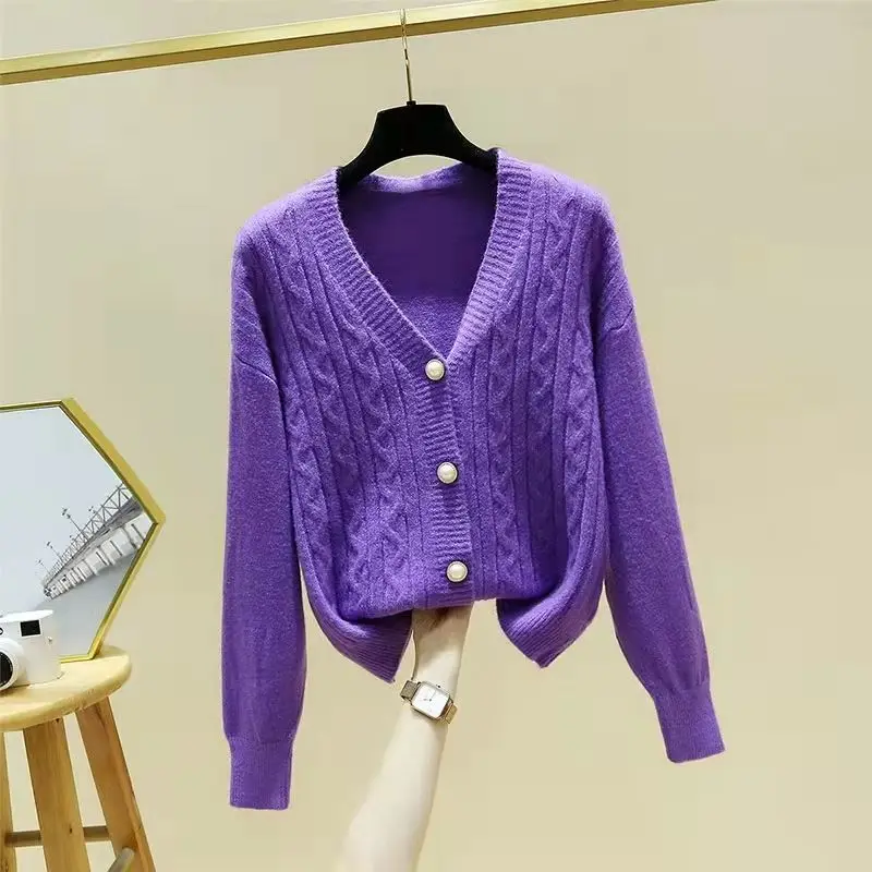 2022 Spring Autumn Knitted Cardigan Women's Sweater Coat New Style Sweater Round Neck Top Loose Outer Wear All-Match W18
2022 Spring Autumn Knitted Cardigan Women's Sweater Coat New Style Sweater Round Neck Top Loose Outer Wear All-Match W18