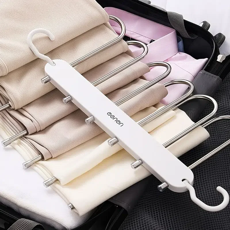 6-layer Multi Purpose Hanger Pants Rack Hanger S Type Scarf Tie Organizer Stainless Steel Foldable Traceless Pants Scarf Storage
6-layer Multi Purpose Hanger Pants Rack Hanger S Type Scarf Tie Organizer Stainless Steel Foldable Traceless Pants Scarf Storage