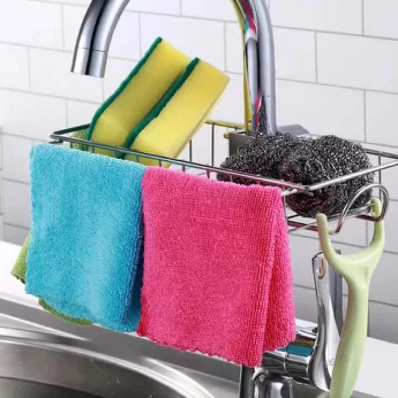 Kitchen Accessories Organizer Kitchen Sponge Holder Dish Sink Drain Rack Faucet Storage Shelf Basket Organiseurs De Rangement
Kitchen Accessories Organizer Kitchen Sponge Holder Dish Sink Drain Rack Faucet Storage Shelf Basket Organiseurs De Rangement