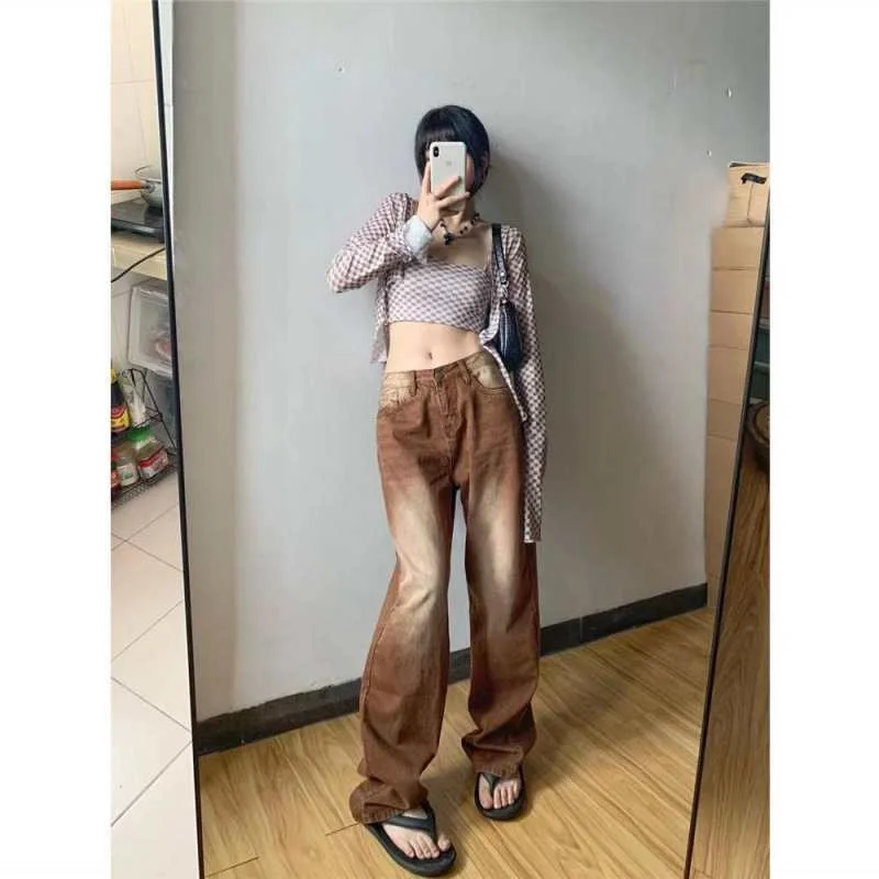 Brown jeans Baggy Jeans Women Large size Streetwear Vintage Wide Leg Pants Low Waist Straight Denim Trousers 2022
Brown jeans Baggy Jeans Women Large size Streetwear Vintage Wide Leg Pants Low Waist Straight Denim Trousers 2022