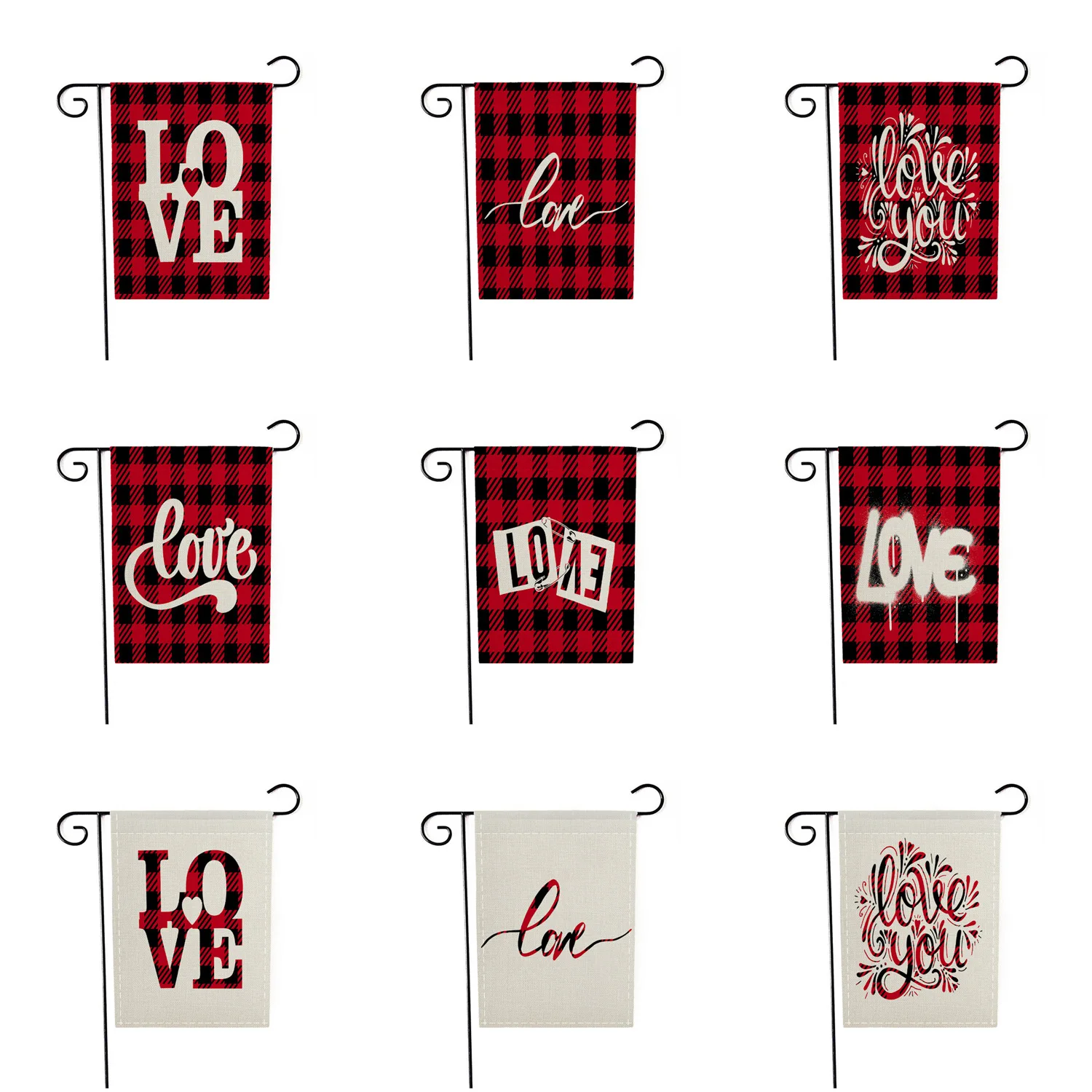 Love Valentine's Day Burlap Garden Flag Plaid Welcome Outdoor Yard Flags Garden Flag House Decor
Love Valentine's Day Burlap Garden Flag Plaid Welcome Outdoor Yard Flags Garden Flag House Decor