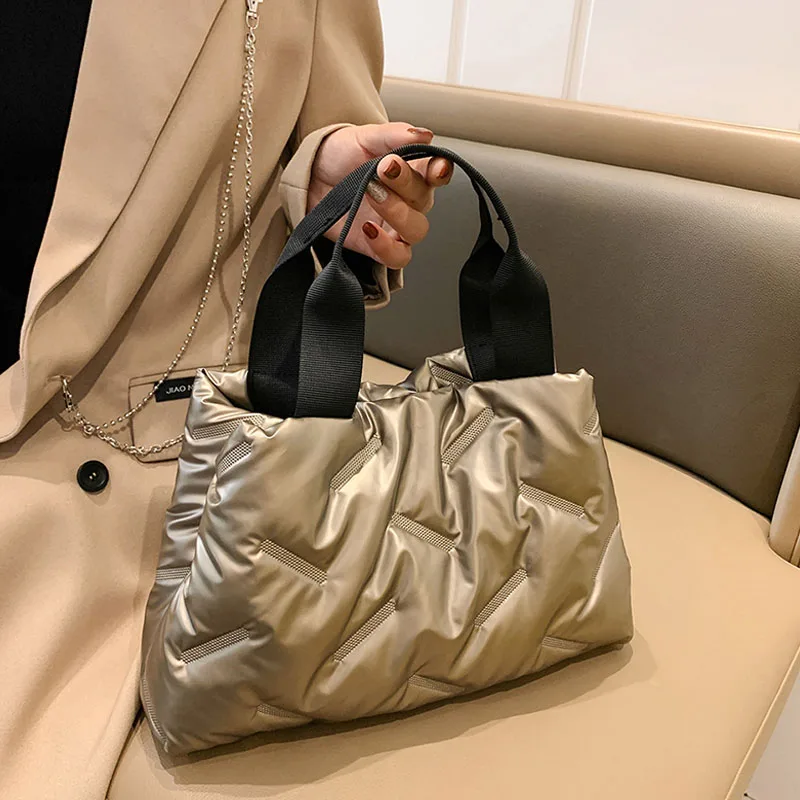 Casual Solid Space Padded Bucket Bag Women Handbags For Winter Large Capacity Lady Hand Bags Designer Nylon Cotton Warm Tote Bag
Casual Solid Space Padded Bucket Bag Women Handbags For Winter Large Capacity Lady Hand Bags Designer Nylon Cotton Warm Tote Bag