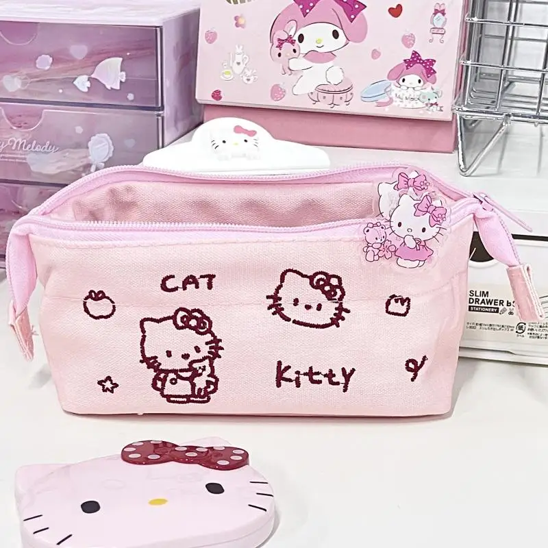 Sanrio Anime Cartoon Cute Hello Kitty Pencil Bag Embroidered Girly Heart Large-Capacity Stationery Box Storage Pencil Bag
Sanrio Anime Cartoon Cute Hello Kitty Pencil Bag Embroidered Girly Heart Large-Capacity Stationery Box Storage Pencil Bag