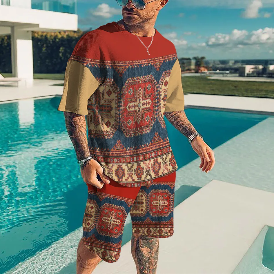 Sunmmer Sprting 3D Printed Vintage Casual T-shirts For Men Breathable Trending Products Streetwear Oversized Tracksuit Men Suit
Sunmmer Sprting 3D Printed Vintage Casual T-shirts For Men Breathable Trending Products Streetwear Oversized Tracksuit Men Suit