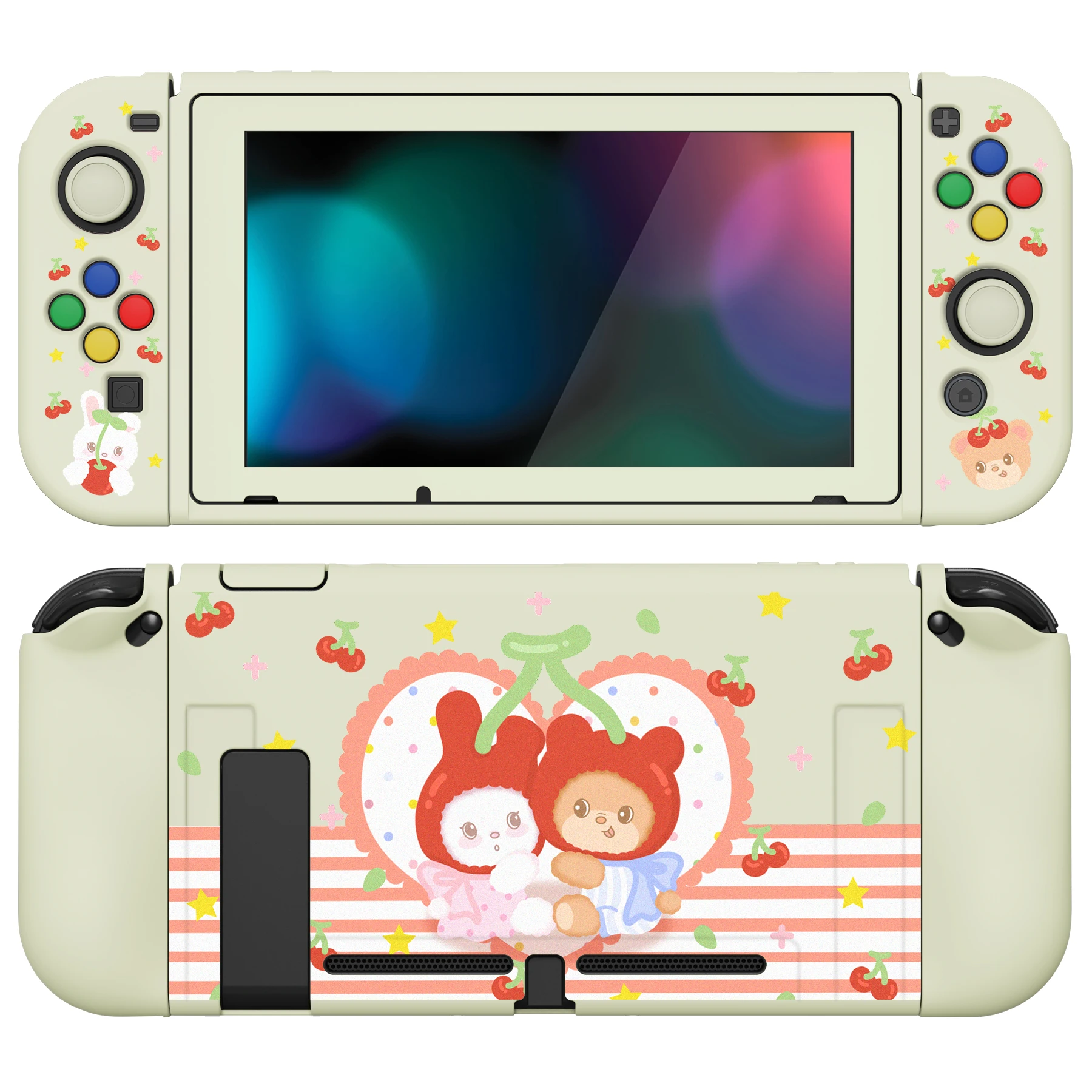 PlayVital ZealProtect Soft Protective Case for Nintendo Switch W/Thumb Grips & Screen Protector - Cherry Bunny & Cherry Bear
PlayVital ZealProtect Soft Protective Case for Nintendo Switch W/Thumb Grips & Screen Protector - Cherry Bunny & Cherry Bear