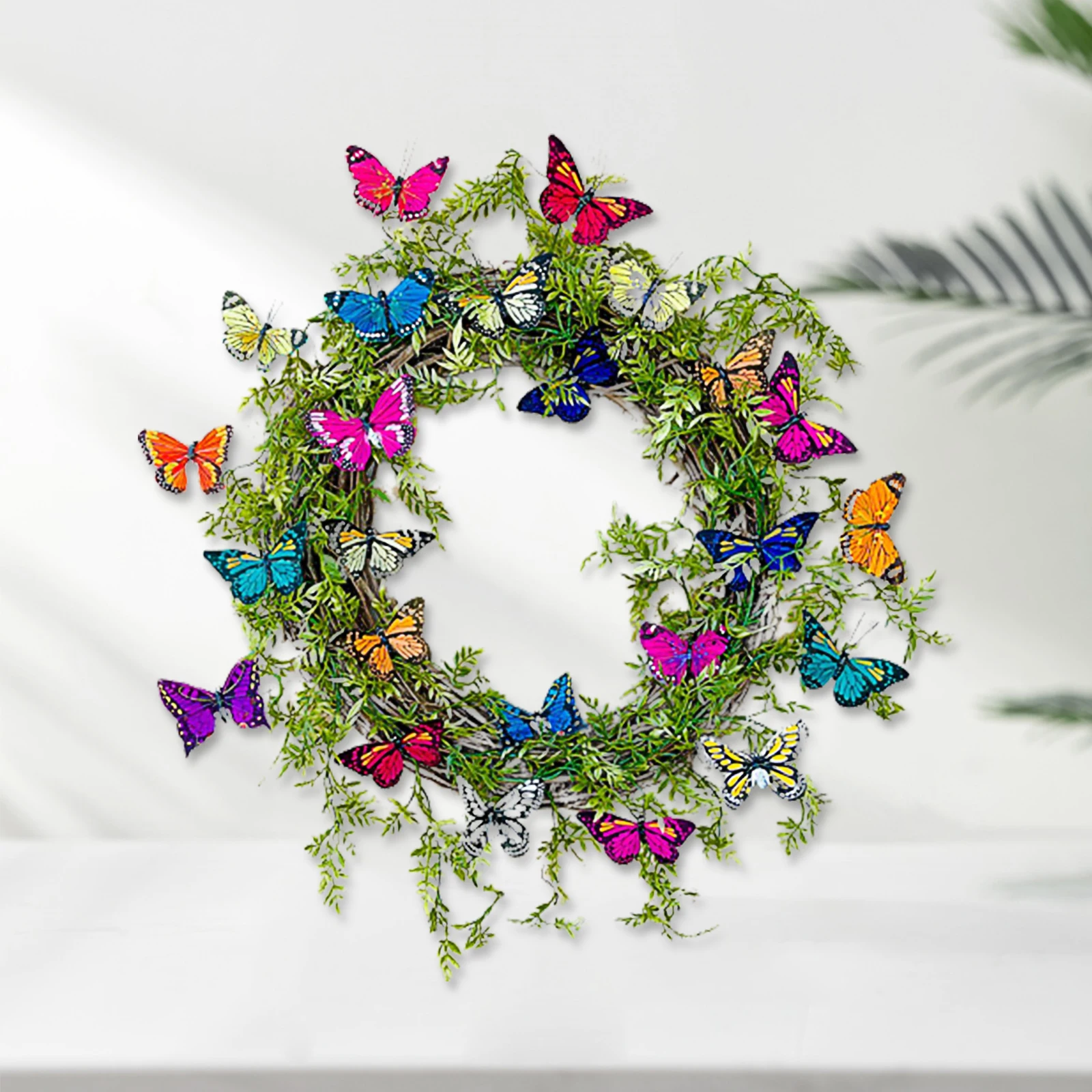 Artificial Wreath Multicolored Butterfly Hanging Garland for Front Door Spring Summer Wreath Outdoor Wall Home Wedding Decor
Artificial Wreath Multicolored Butterfly Hanging Garland for Front Door Spring Summer Wreath Outdoor Wall Home Wedding Decor