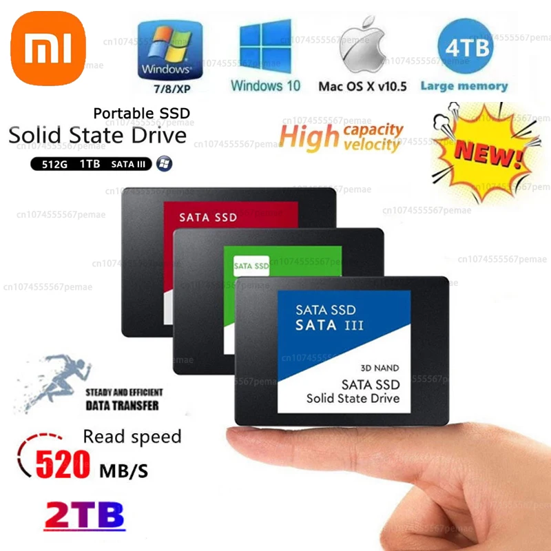 Xiaomi Original SSD Solid State Drive 2.5-inch SATA3 512GB 1TB 2TB For Laptop Desktop Solid State Drive Universal
Xiaomi Original SSD Solid State Drive 2.5-inch SATA3 512GB 1TB 2TB For Laptop Desktop Solid State Drive Universal