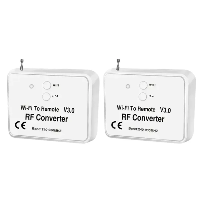 2X Wireless Wifi To RF Converter Phone Instead Remote Control 240-930Mhz For Smart Home
2X Wireless Wifi To RF Converter Phone Instead Remote Control 240-930Mhz For Smart Home