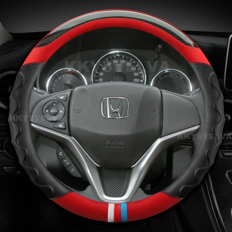 Кожаный чехол на руль автомобиля из углеродного волокна для Honda City 2014-2019, подходит для 2014-2019 Jazz 2014-2019 HR-V 2016, автомобильные аксессуары
Кожаный чехол на руль автомобиля из углеродного волокна для Honda City 2014-2019, подходит для 2014-2019 Jazz 2014-2019 HR-V 2016, автомобильные аксессуары