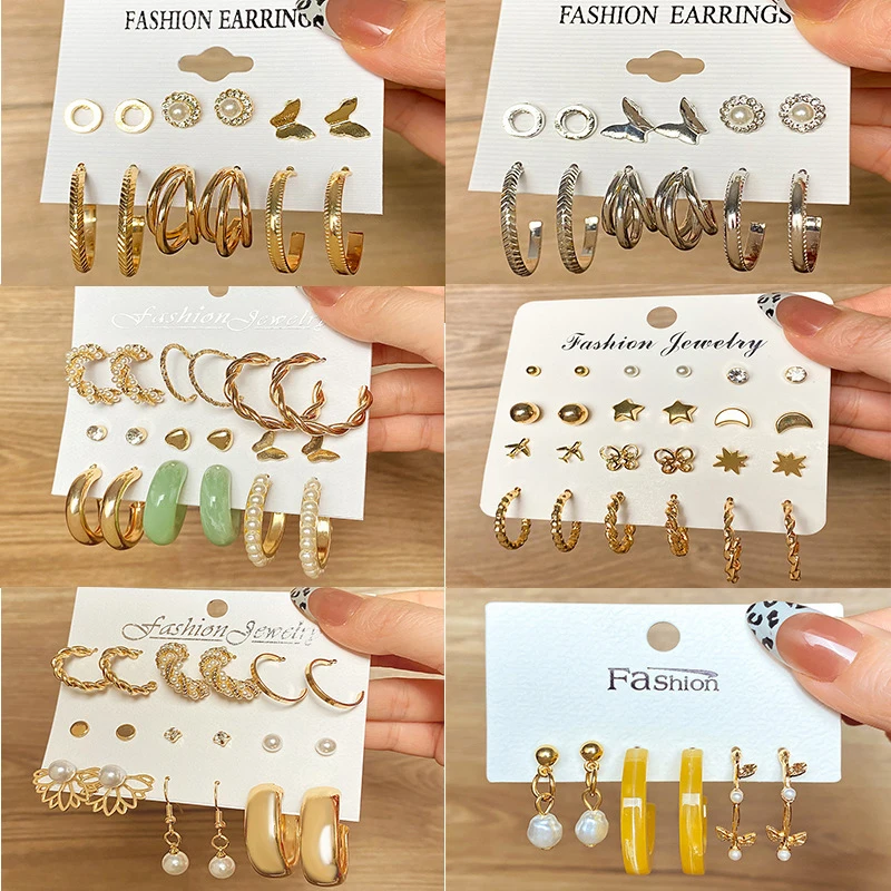 Trendy Silver Color Butterfly Hoop Earrings Set For Women Girls Geometric Irregular Metal Resin Acrylic Earrings Jewelry
Trendy Silver Color Butterfly Hoop Earrings Set For Women Girls Geometric Irregular Metal Resin Acrylic Earrings Jewelry