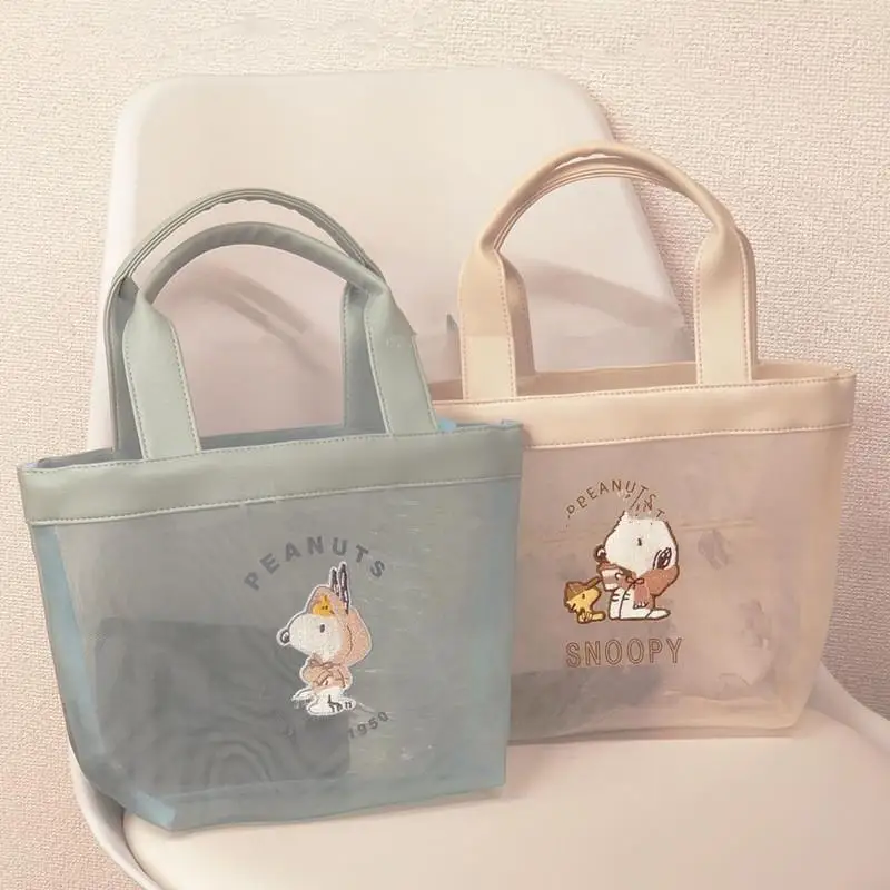 

30*20*11 см новая японская Милая ручная сумка для хранения Kawaii Snoopy простая уличная косметичка аниме мультфильм девушки подарки на день рождени...