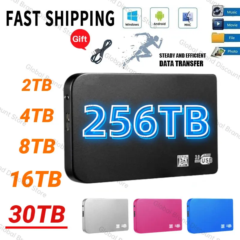 Portable High-Speed 2TB SSD External Solid State Drives USB 3.1 8TB Hard Drive Mobile 16TB Capacity Hard Disk For Laptop/Macbook
Portable High-Speed 2TB SSD External Solid State Drives USB 3.1 8TB Hard Drive Mobile 16TB Capacity Hard Disk For Laptop/Macbook