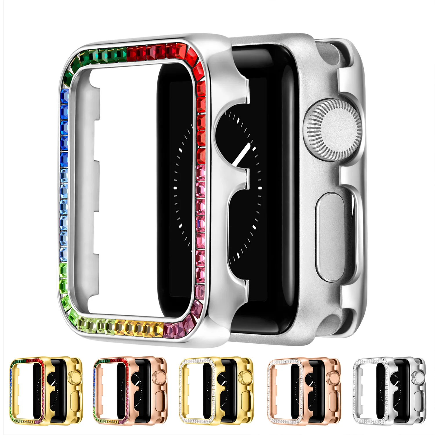 Полностью блестящий чехол Стразы для Apple Watch серии 6 5 4 SE, металлический бампер, жесткая рамка с кристаллическим покрытием для защиты iWatch
Полностью блестящий чехол Стразы для Apple Watch серии 6 5 4 SE, металлический бампер, жесткая рамка с кристаллическим покрытием для защиты iWatch