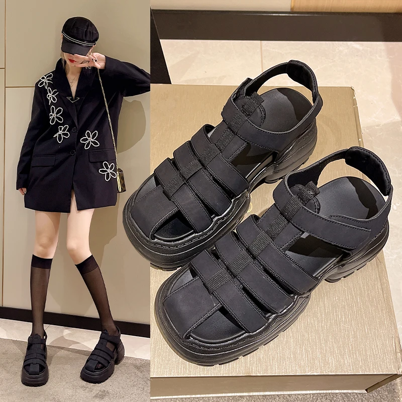 2022 Sandals Ladies Shoes Summer Anti-Skid Suit Female Beige All-Match Clogs Wedge Women's Heels Med New Fashion Flat Closed Bla
2022 Sandals Ladies Shoes Summer Anti-Skid Suit Female Beige All-Match Clogs Wedge Women's Heels Med New Fashion Flat Closed Bla