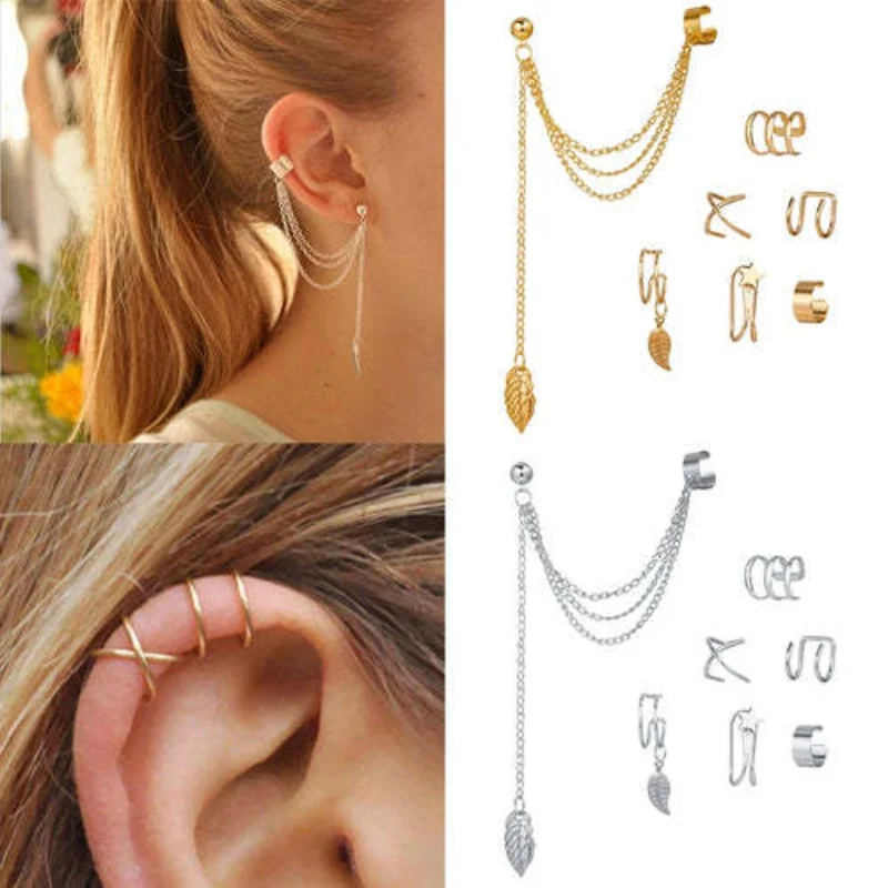 New Long Tassel Ear Cuff Multilayer No Piercing Hook Clip Earrings for Women Simple Temperament Fashion Jewelry Gift
New Long Tassel Ear Cuff Multilayer No Piercing Hook Clip Earrings for Women Simple Temperament Fashion Jewelry Gift