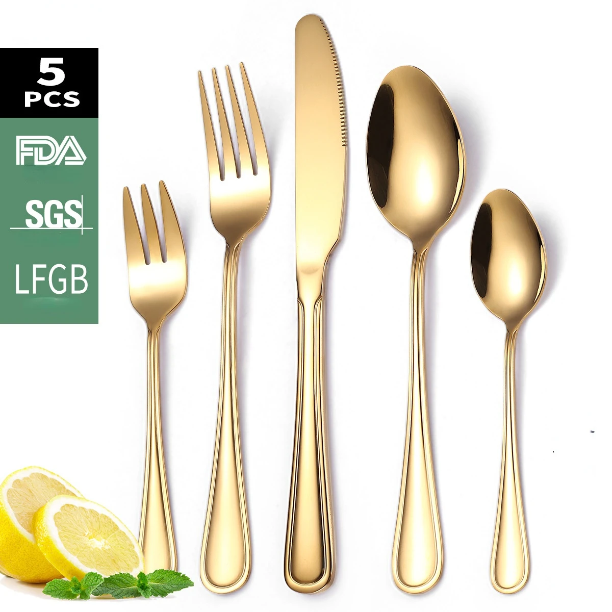 Home Kitchen Western Stainless Steel Rainbow Flatware Set 5 PCS Reusable Non-slip Cutlery Set Include Fork Spoon Knife
Home Kitchen Western Stainless Steel Rainbow Flatware Set 5 PCS Reusable Non-slip Cutlery Set Include Fork Spoon Knife