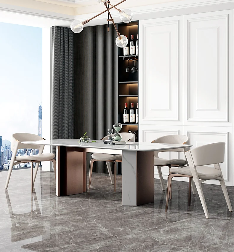 Light luxury rock plate dining table modern simple high-end furniture 2021 new light luxury style household high-grade net red r
Light luxury rock plate dining table modern simple high-end furniture 2021 new light luxury style household high-grade net red r