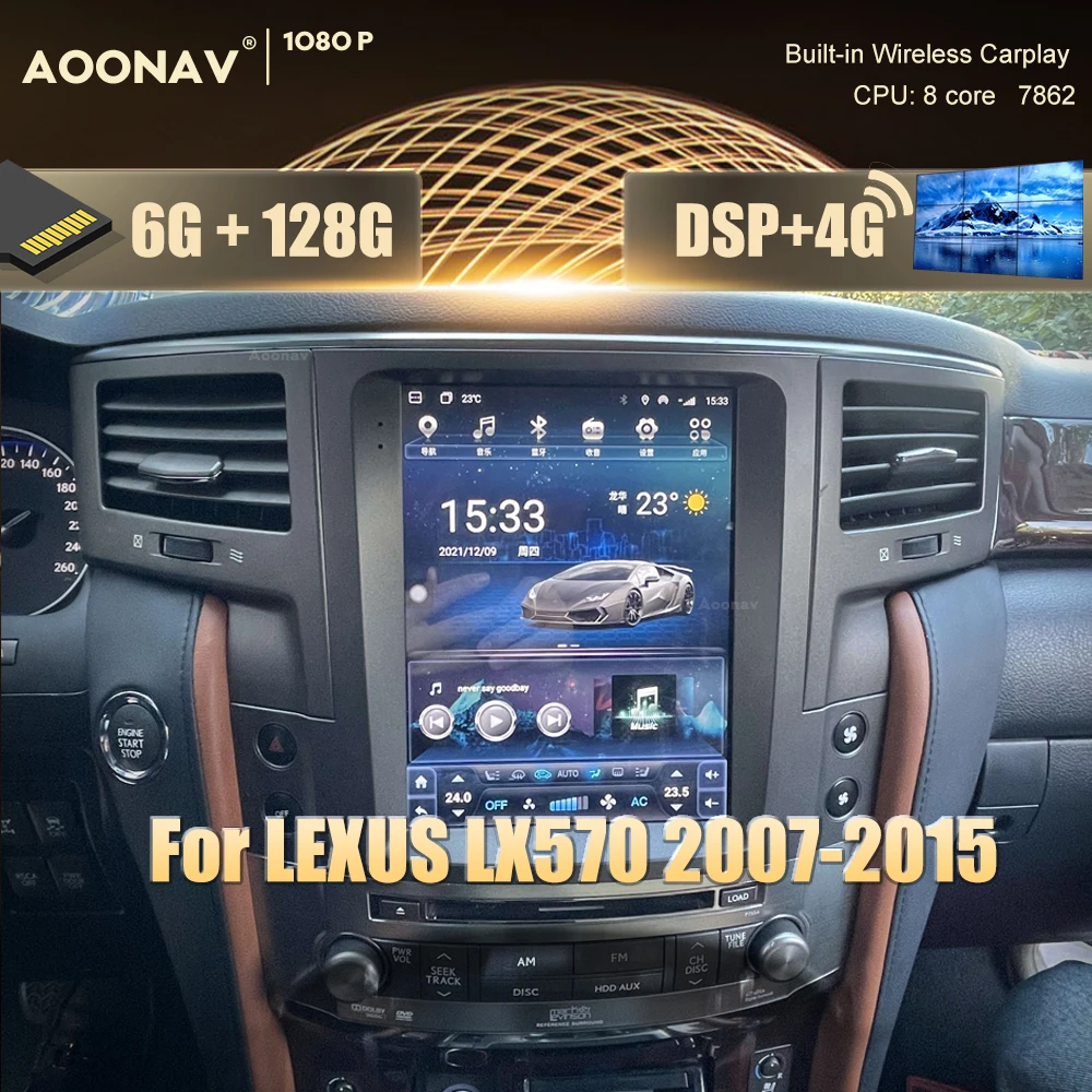 Автомобильный радиоприемник на Android, 128 ГБ, 2din, для LEXUS LX570 2007-2015, автомобильный стерео Мультимедийный Плеер, экран Теслы, беспроводной carplay
Автомобильный радиоприемник на Android, 128 ГБ, 2din, для LEXUS LX570 2007-2015, автомобильный стерео Мультимедийный Плеер, экран Теслы, беспроводной carplay