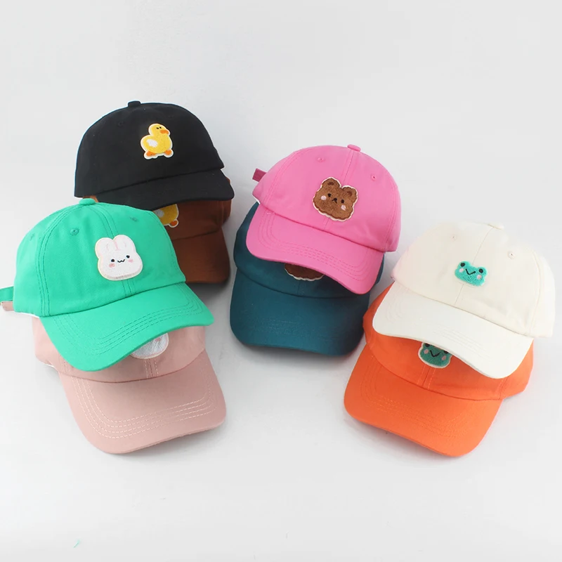 

Летние детские бейсболки регулируемая мультяшная утка медведь лягушка милые снэпбэк кепки для детей для девочек мальчиков мягкая хлопковая шляпа солнцезащитная шляпа