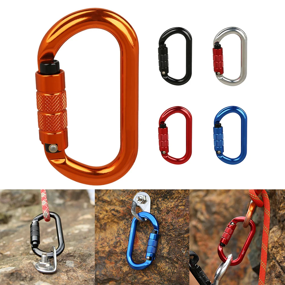 25KN Climbing Carabiner O-Shape Aviation 7075 Aviation Aluminum Safety Auto Lock Carabiner Outdoor Climbing Mountaineering Parts
25KN Climbing Carabiner O-Shape Aviation 7075 Aviation Aluminum Safety Auto Lock Carabiner Outdoor Climbing Mountaineering Parts