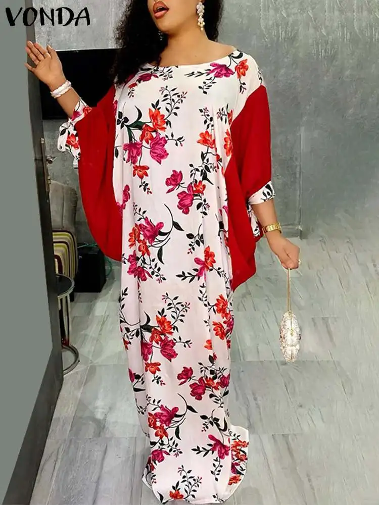 VONDA Oversized Women Short Bat Sleeve Party Vestidos 2022 Printed Long Maxi Dresses Summer Fashion Polyester O-Neck Loose Robe
VONDA Oversized Women Short Bat Sleeve Party Vestidos 2022 Printed Long Maxi Dresses Summer Fashion Polyester O-Neck Loose Robe