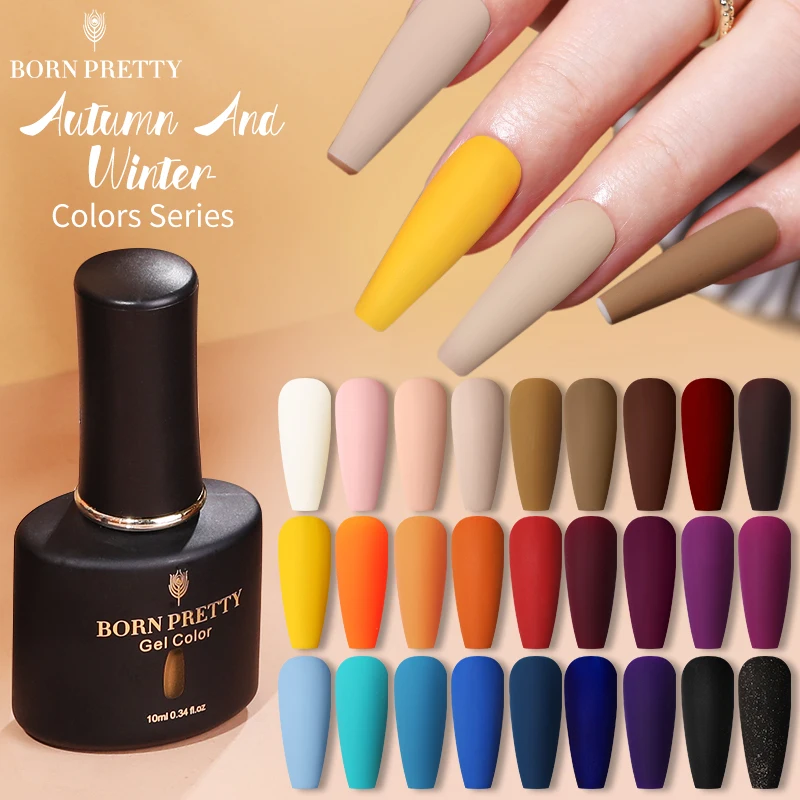 BORN PRETTY Autumn Gel Nail Polish 10ML Red Caramel Orange Brown Blue Purple Soak Off LED Gel Varnish for Fall Decoration Nails
BORN PRETTY Autumn Gel Nail Polish 10ML Red Caramel Orange Brown Blue Purple Soak Off LED Gel Varnish for Fall Decoration Nails
