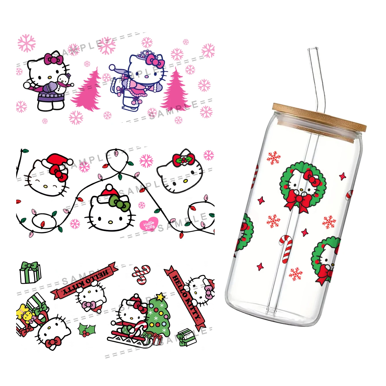 Christmas Sanrio Hello Kitty UV DTF Transfers Stickers Decals For 16oz Libbey Cold Cups Mugs Tumbler
Christmas Sanrio Hello Kitty UV DTF Transfers Stickers Decals For 16oz Libbey Cold Cups Mugs Tumbler