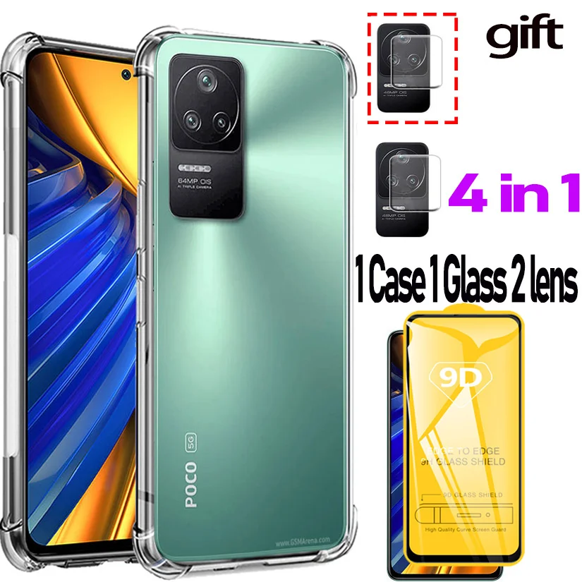 4-in-1,Case For Xiaomi Poco F4 Silicone Cases+Tempered Glass,Poco F4 Soft Transparent Case Poco X4 GT Xaiomi Coco Poko X4 X3 M3 M4 Pro 5g Smartphone Shockproof Camera Film Back Cover Xiomi Poco X5 Pro 5G F4 GT C40
4-in-1,Case For Xiaomi Poco F4 Silicone Cases+Tempered Glass,Poco F4 Soft Transparent Case Poco X4 GT Xaiomi Coco Poko X4 X3 M3 M4 Pro 5g Smartphone Shockproof Camera Film Back Cover Xiomi Poco X5 Pro 5G F4 GT C40