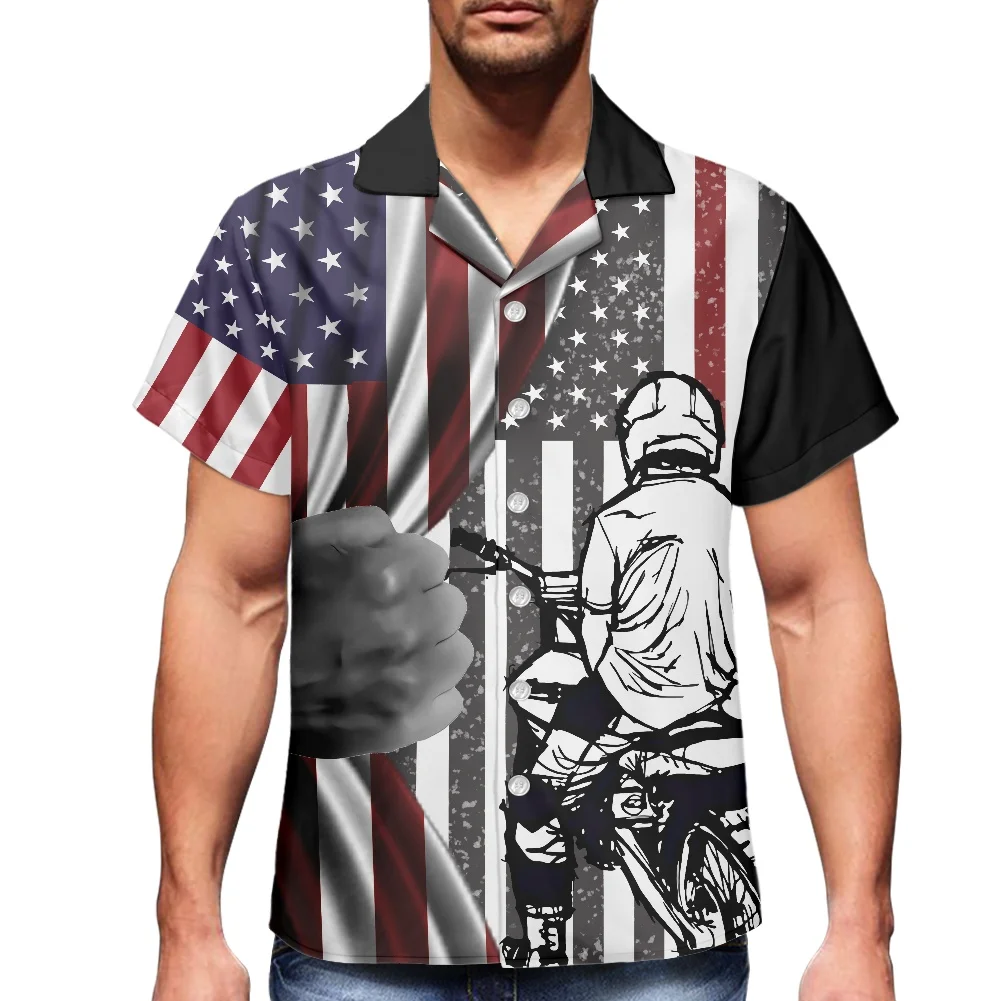 Short Sleeve Lapel Vacation Beach Shirt United States Pattern Print T-shirt Shirt 2022 New Style Men's Cuban Shirt Casual Style
Short Sleeve Lapel Vacation Beach Shirt United States Pattern Print T-shirt Shirt 2022 New Style Men's Cuban Shirt Casual Style