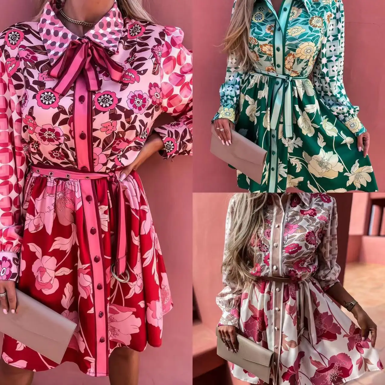 Autumn Women Flower Print Vintage Shirt Dress Femme Elegant Long Sleeve Loose Mini Dress Spring Fashion Sexy Party Dress
Autumn Women Flower Print Vintage Shirt Dress Femme Elegant Long Sleeve Loose Mini Dress Spring Fashion Sexy Party Dress